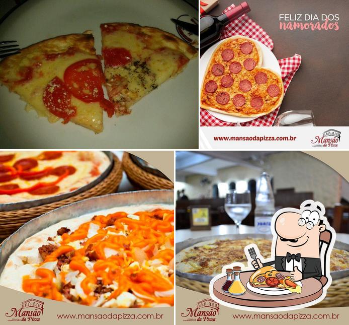 Escolha pizza no Mansão da Pizza