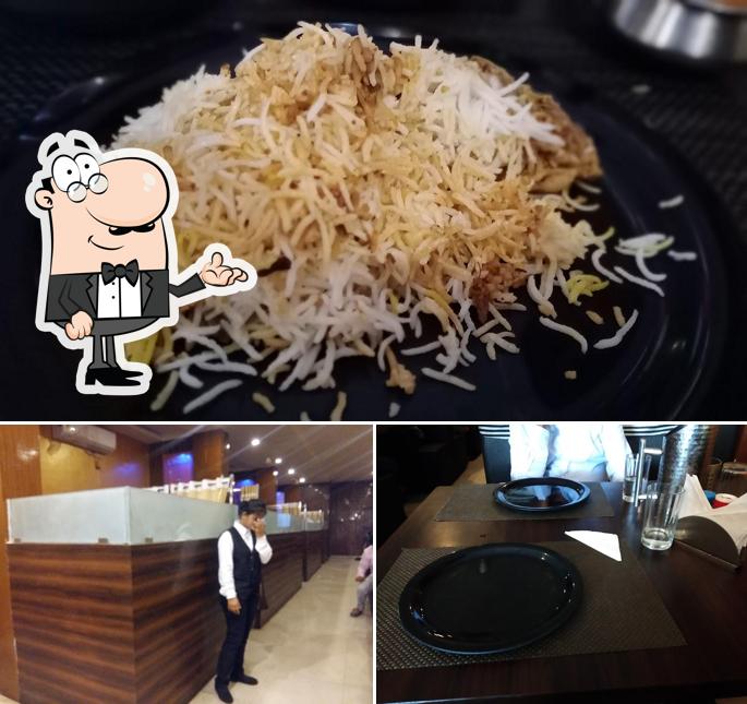 The picture of interior and food at Hotel Peacock Pride