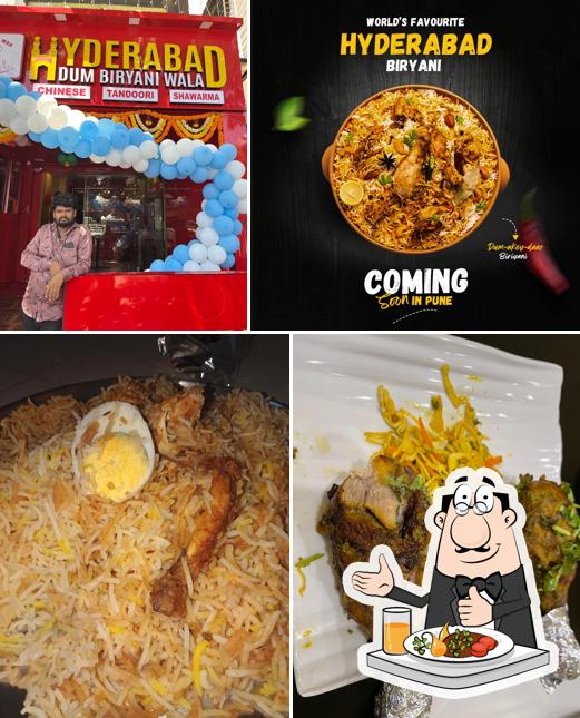 Food at Hyderabad Dum Biryani Wala