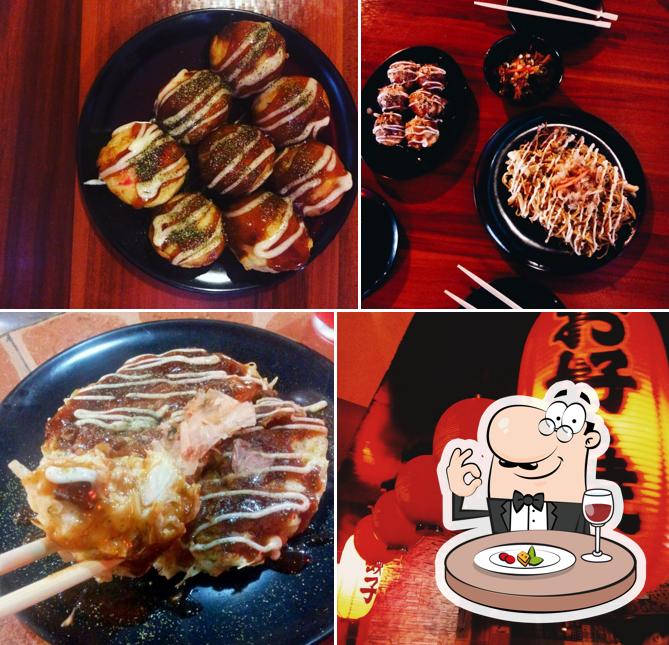 Meals at Okonomiyaki Sacchan