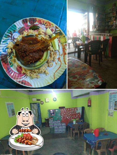 The image of food and interior at Bismillah Hotel