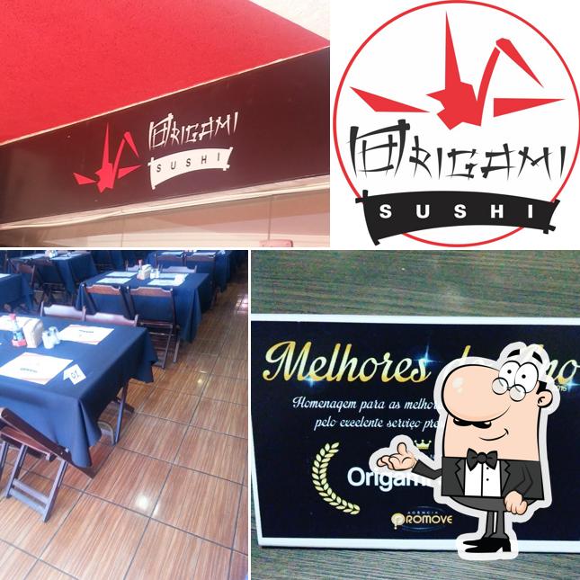 O interior do Origami Sushi