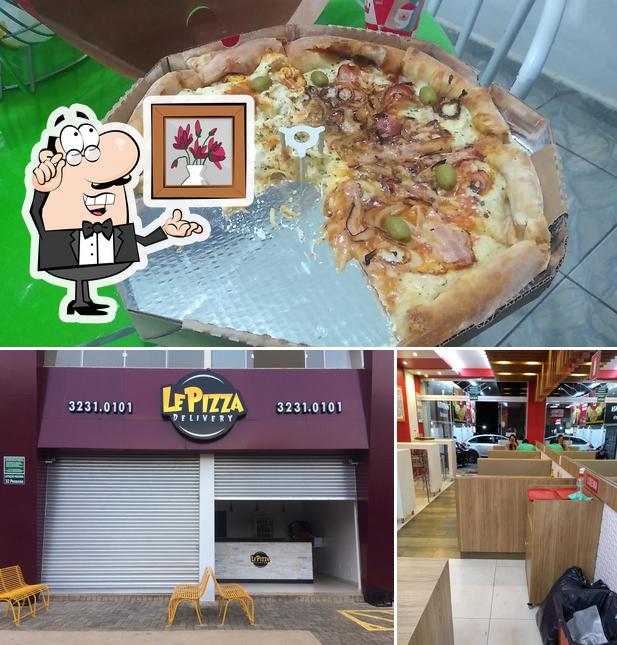 A imagem da interior e pizza a Le Pizza Delivery - Santa Mônica