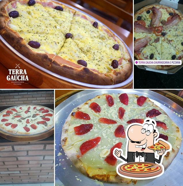 Experimente pizza no TERRA GAÚCHA CHURRASCARIA E PIZZARIA