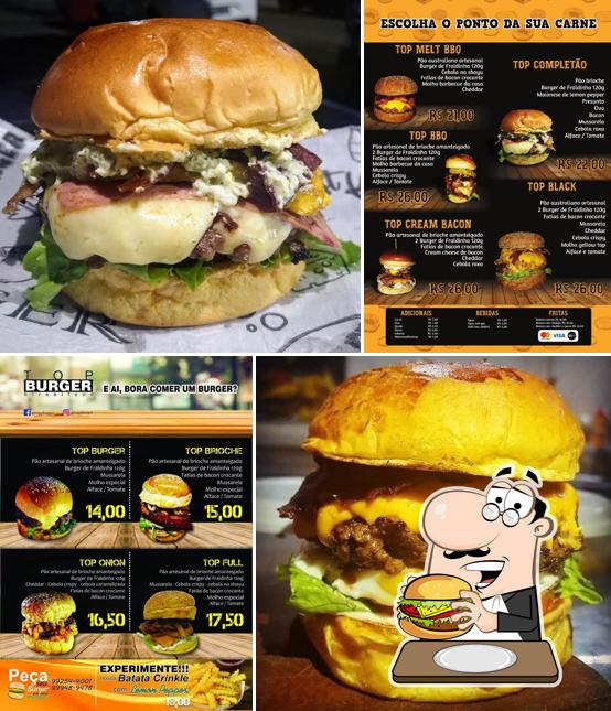 Delicie-se com um hambúrguer no Top Burger