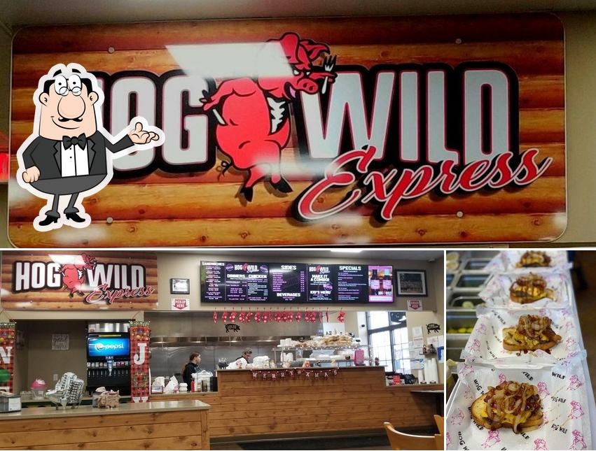 Las imágenes de interior y comida en Hog Wild Express Diamond