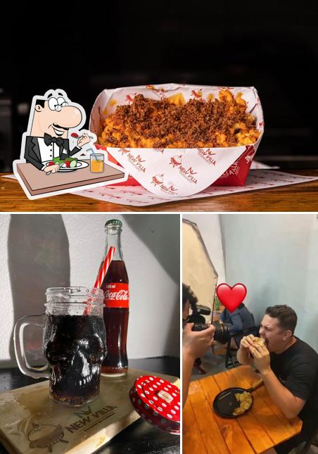 O New Villa Burger se destaca pelo comida e bebida