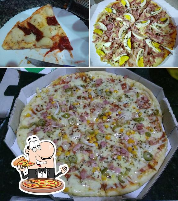 Peça diferentes variedades de pizza