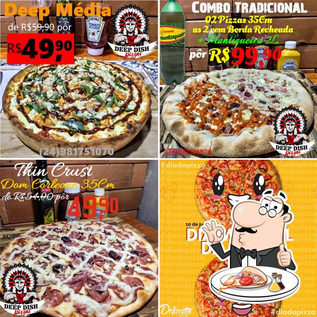 Escolha diversos tipos de pizza