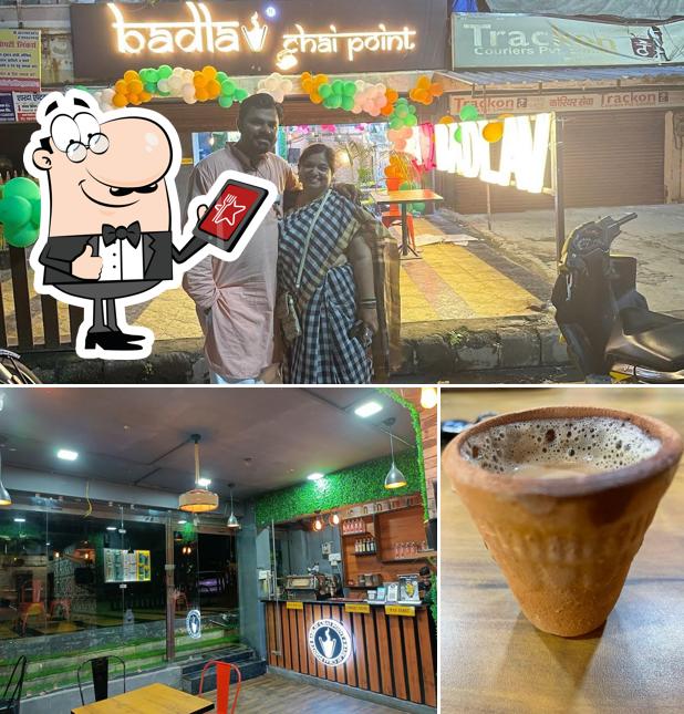 This is the picture displaying exterior and beverage at Badlav chai point