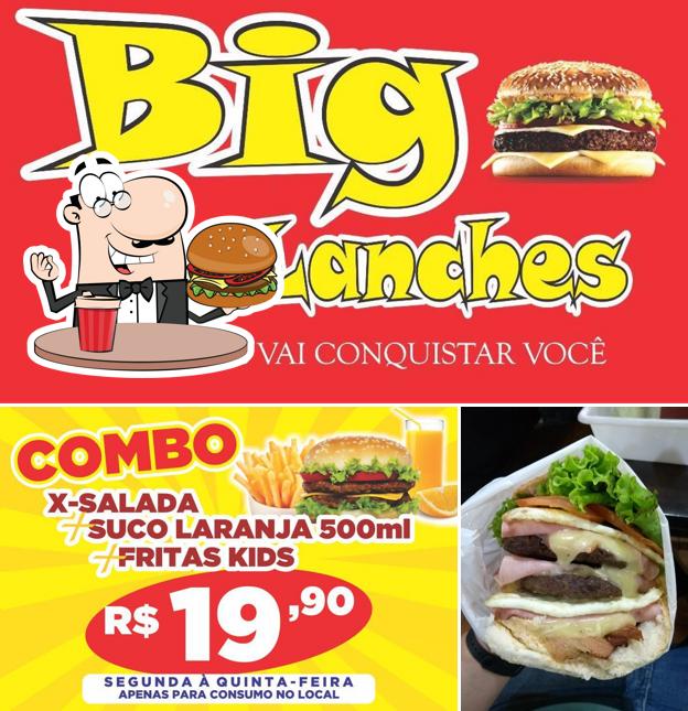 Experimente um hambúrguer no Big Lanches Parati