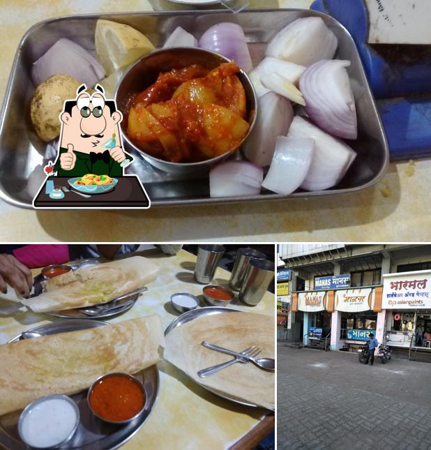 Among different things one can find food and exterior at Manas restaurant