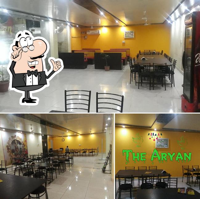 The interior of The Aryan Hotel , Restaurant & Banquet