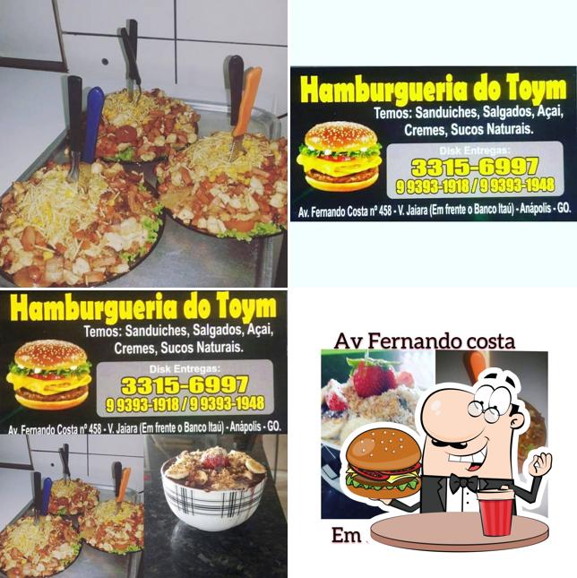 Peça um hambúrguer no Hamburgueria e Açaí do Toym