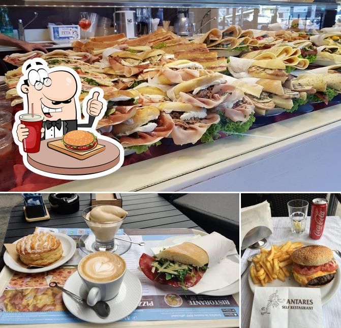 Commandez un hamburger à Antares - Self Restaurant & Coffee