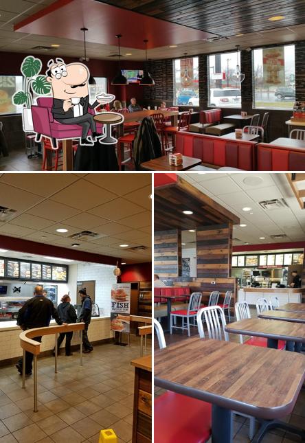 The interior of Arby's