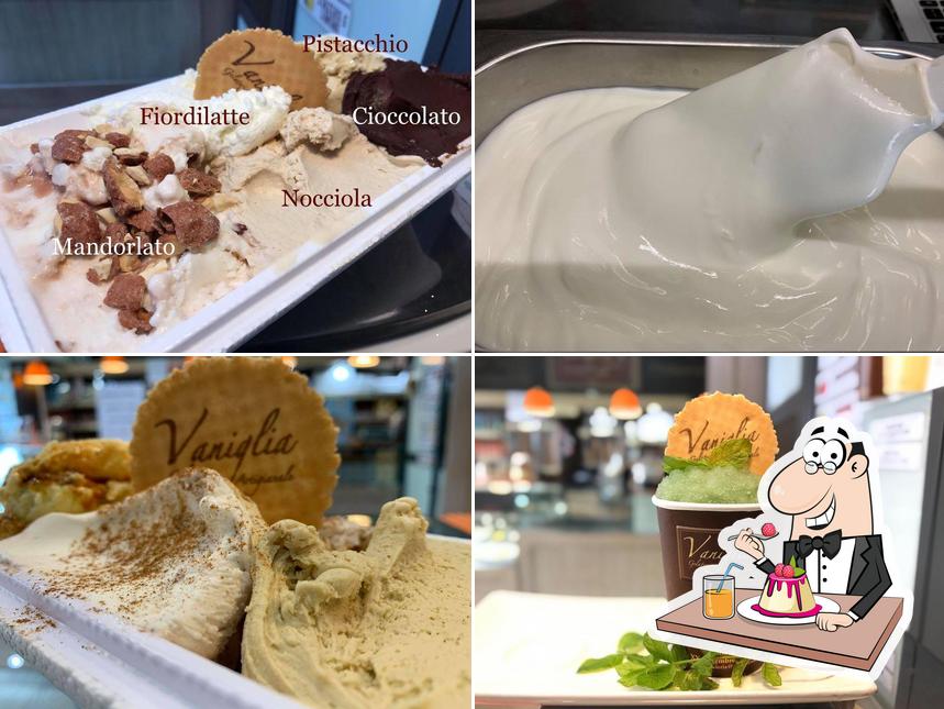 Vaniglia Gelateria Artigianale serve un'ampia selezione di dessert