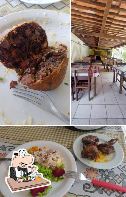 Esta é a imagem apresentando comida e interior no Restaurante Flor do Sertão