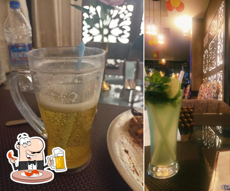 Enjoy a glass of light or dark beer