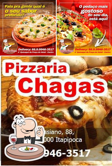 Comida em Pizzaria Chagas