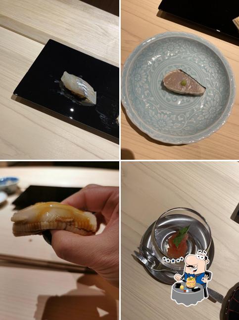 Platos en Sushi Masaki Saito