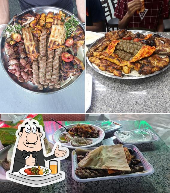 1 kilo mix grill served with hommos , veg and fries - Picture of Shams Al  Sham Restaurant, Ajman - Tripadvisor