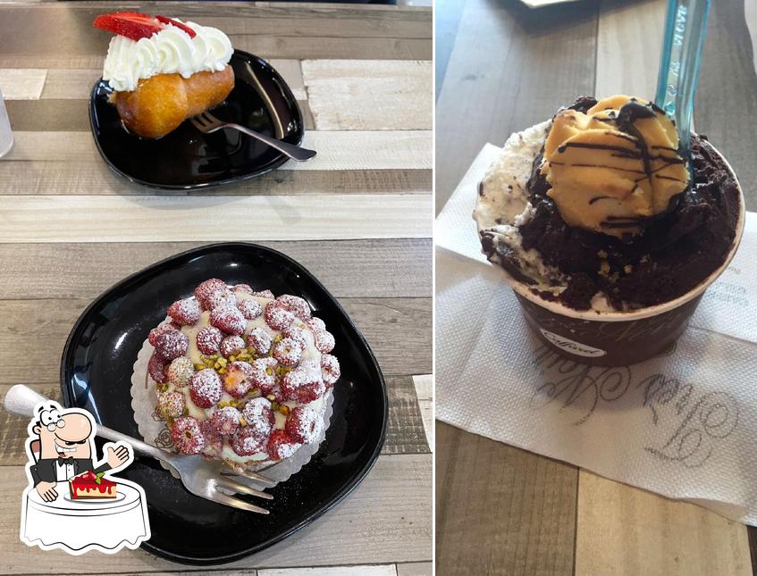 Très Noir Gelateria Pasticceria serve un'ampia selezione di dessert