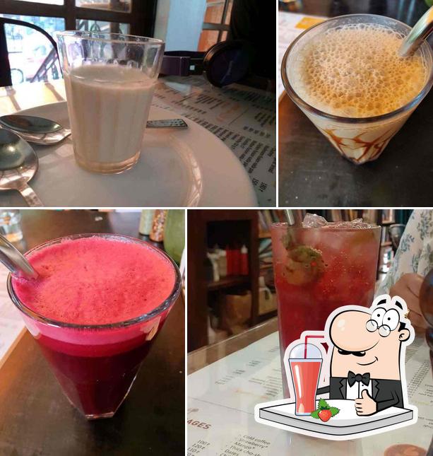 Enjoy a beverage at Bombay to Barcelona Library Cafe