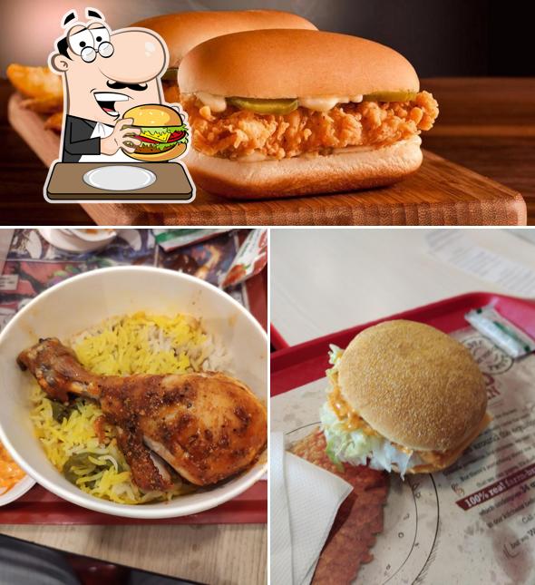 Order a burger at KFC
