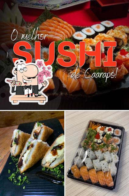 Experimente diferentes opções de sushi