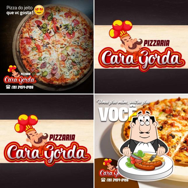 Comida em Pizzaria Cara Gorda