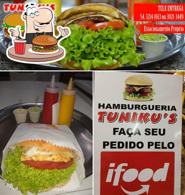 Consiga um hambúrguer no Tunikus Hamburgueria