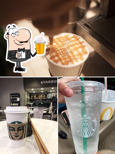 Enjoy a beverage at Starbucks