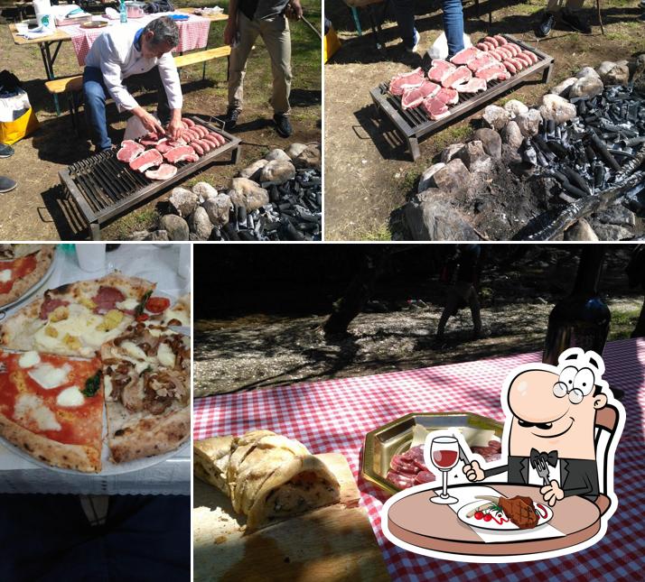 Prenez des repas à base de viande à Pizzeria Del Miglio D'Oro