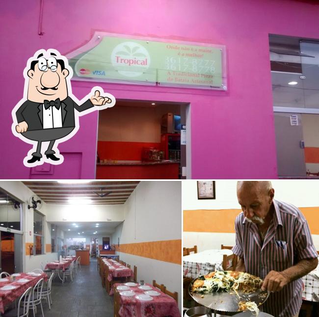 O interior do Tropical Pizzaria