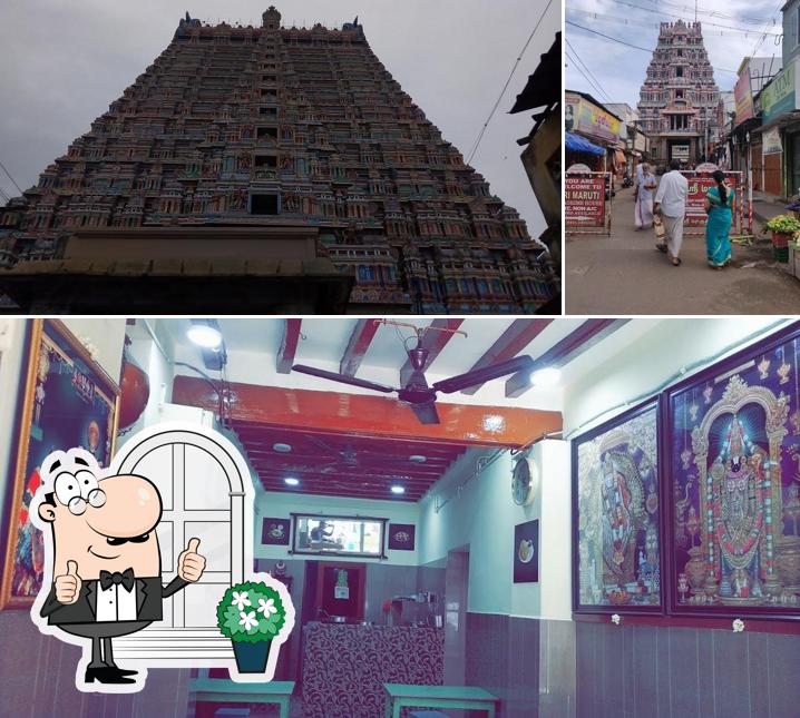 Take a look at the picture depicting exterior and food at Mani's Cafe