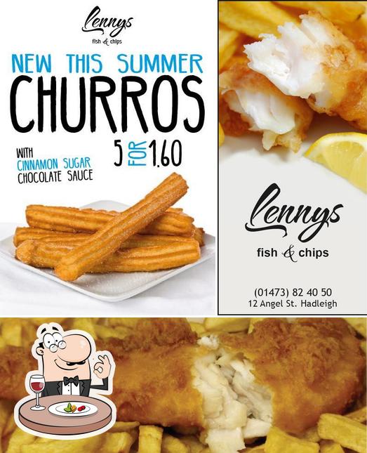 Comida rápida Lenny's Fish & Chips, Hadleigh Carta del restaurante y