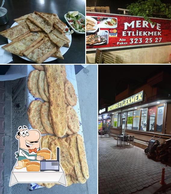 Чесночный хлеб в "MERVE ETLİEKMEK"