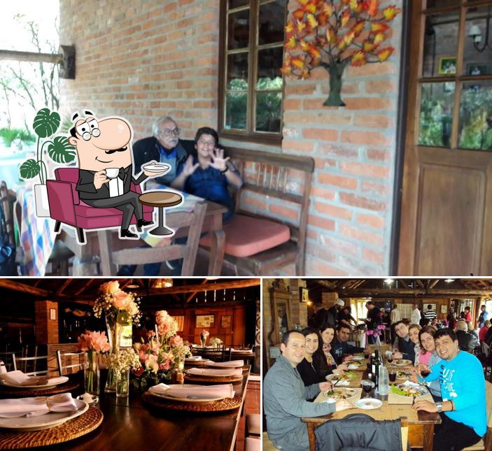 A ilustração da interior e mesa de jantar no Güntherland