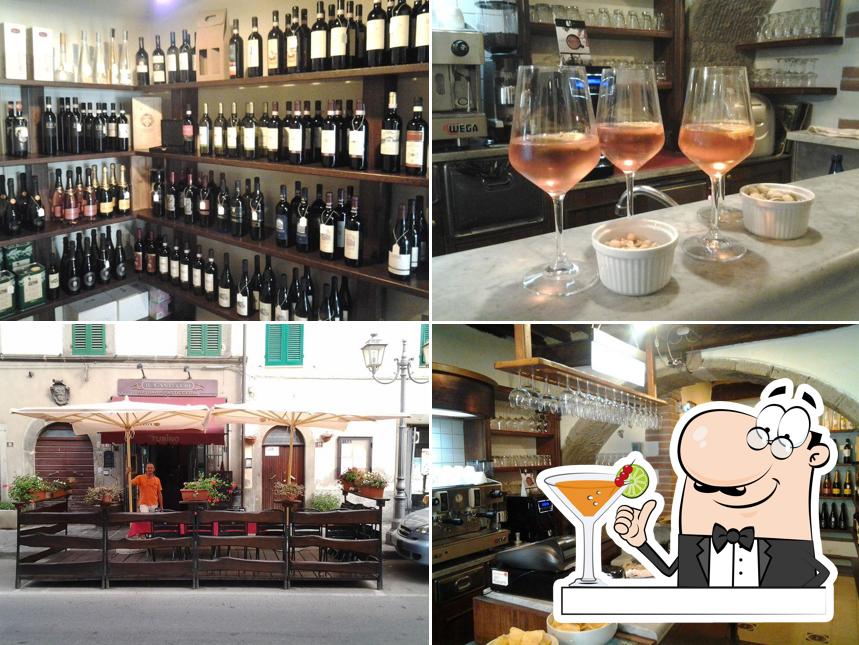 Voici l’image représentant la boire et intérieur sur Il Cantuccio Winebar