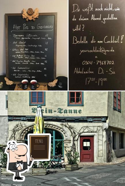 Gastraum Weintanne - Essen & Trinken in Jena’s Bild von der tafel und außen