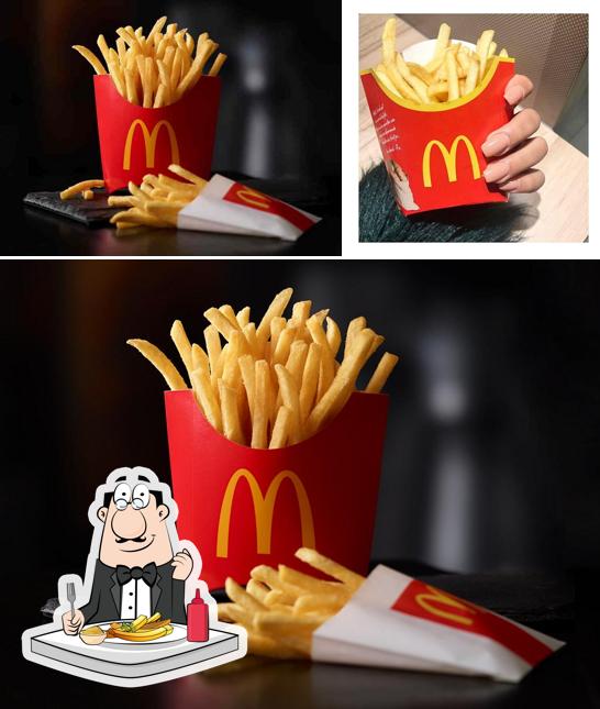 Order French fries at McDonald's