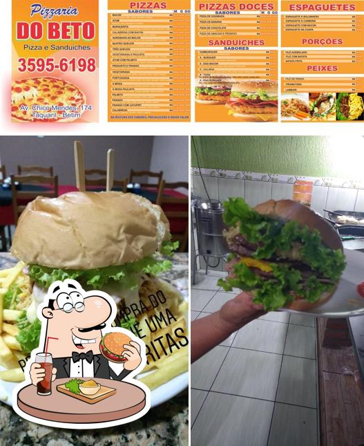 Prueba una hamburguesa en Pizzaria do beto