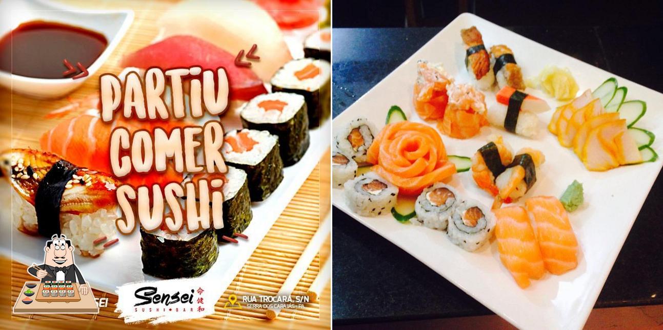 Prove diversas opções de sushi