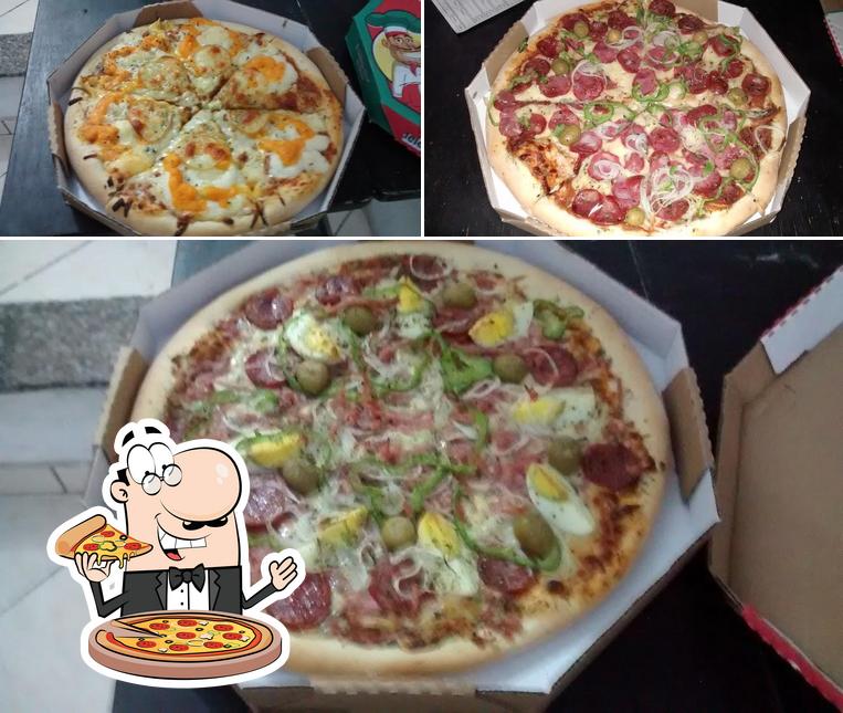 Experimente pizza no Pizzaria Sabor Da Itália