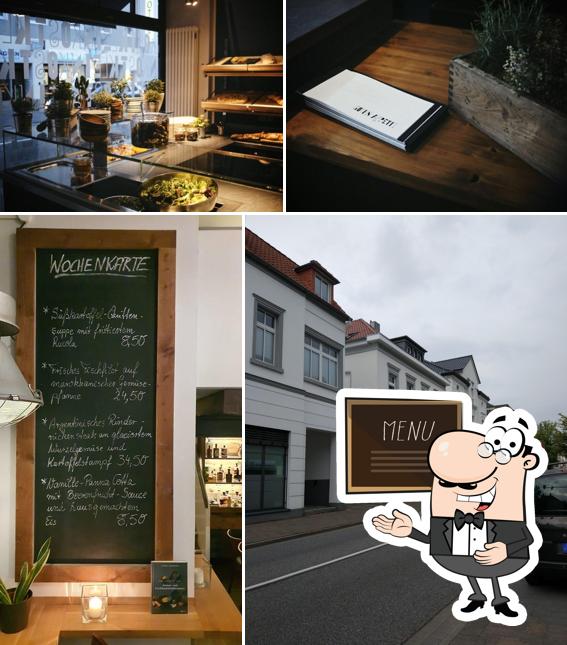 7 Grad - Restaurant Osnabrück muestra su menú del día en una pizarra