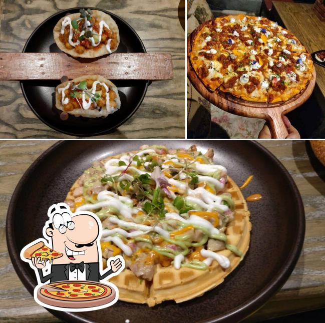 Order pizza at The Drunken Botanist