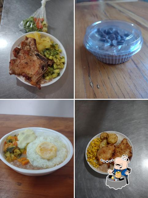 Costeletas de porco em Ricioli's restaurante e Cia