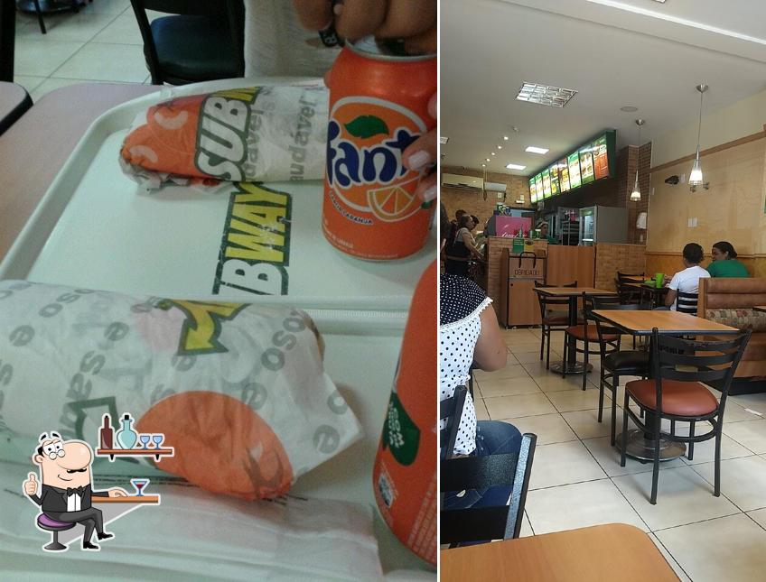 O interior do Subway