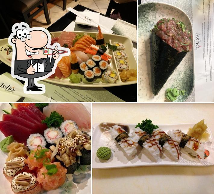 Prove diferentes opções de sushi